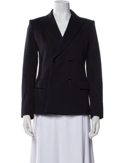 Pre-owned Weekend Max Mara Virgin Wool Blazer In Blue