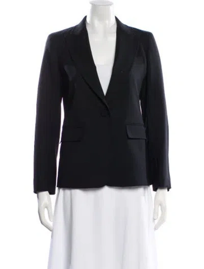Pre-owned Weekend Max Mara Virgin Wool Blazer In Blue