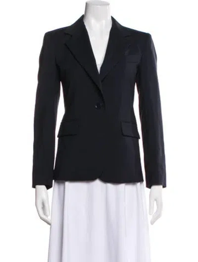 Pre-owned Weekend Max Mara Virgin Wool Blazer In Blue