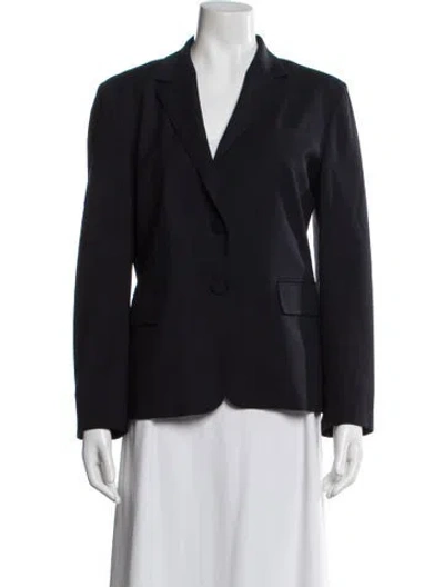 Pre-owned Weekend Max Mara Virgin Wool Blazer In Blue