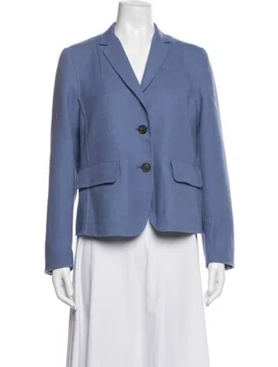 Pre-owned Weekend Max Mara Virgin Wool Blazer In Blue