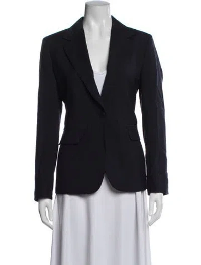 Pre-owned Weekend Max Mara Virgin Wool Blazer In Blue