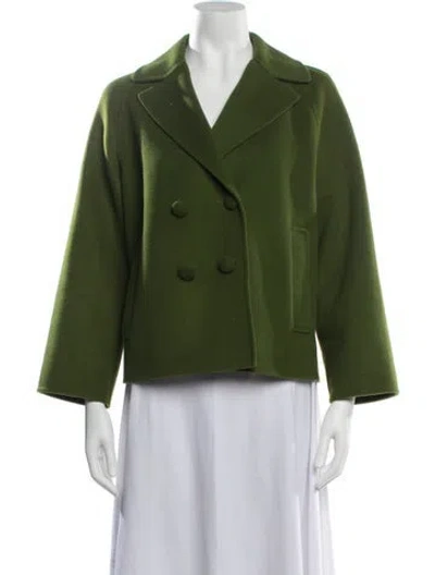 Pre-owned Weekend Max Mara Virgin Wool Blazer In Green