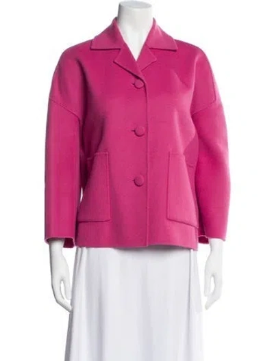 Pre-owned Weekend Max Mara Virgin Wool Blazer In Pink