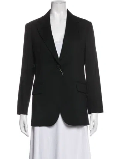 Pre-owned Weekend Max Mara Virgin Wool Blazer W/ Tags In Black