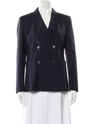 Pre-owned Weekend Max Mara Virgin Wool Blazer W/ Tags In Blue