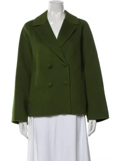 Pre-owned Weekend Max Mara Virgin Wool Blazer W/ Tags In Green