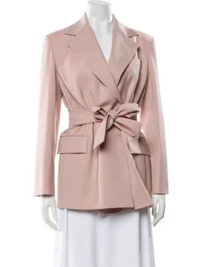Pre-owned Weekend Max Mara Virgin Wool Blazer W/ Tags In Pink