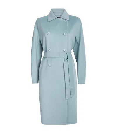 Weekend Max Mara Virgin Wool-blend Coat In Green