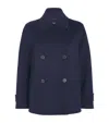 Weekend Max Mara Virgin Wool-blend Pea Coat In Navy