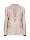 Weekend Max Mara Virgin Wool Canvas Blazer In Neutral