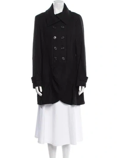 Pre-owned Weekend Max Mara Virgin Wool Coat In Black