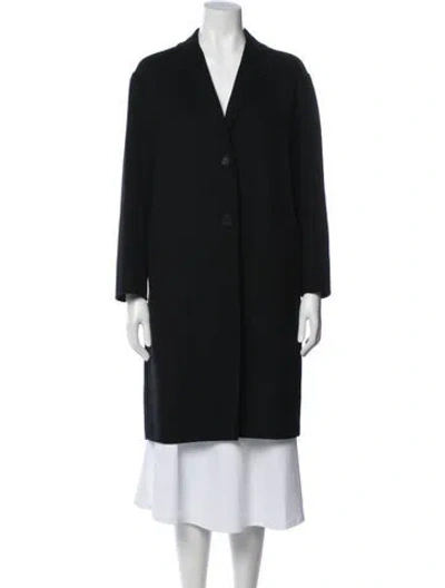 Pre-owned Weekend Max Mara Virgin Wool Coat In Black
