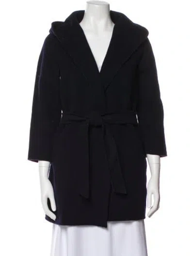 Pre-owned Weekend Max Mara Virgin Wool Coat In Blue