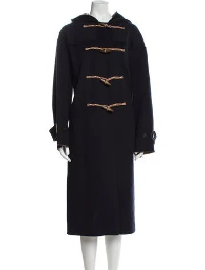 Pre-owned Weekend Max Mara Virgin Wool Coat In Blue