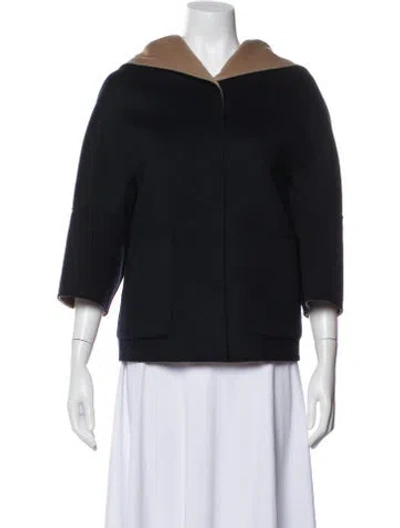 Pre-owned Weekend Max Mara Virgin Wool Coat In Blue