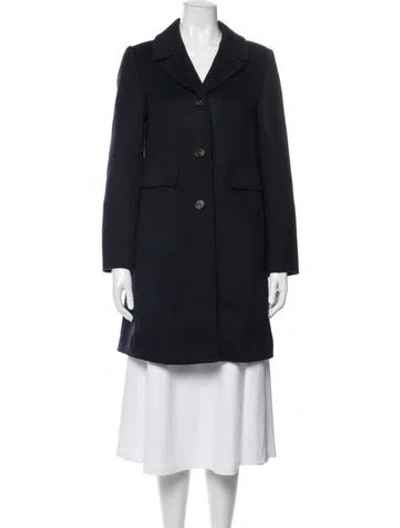 Pre-owned Weekend Max Mara Virgin Wool Coat In Blue