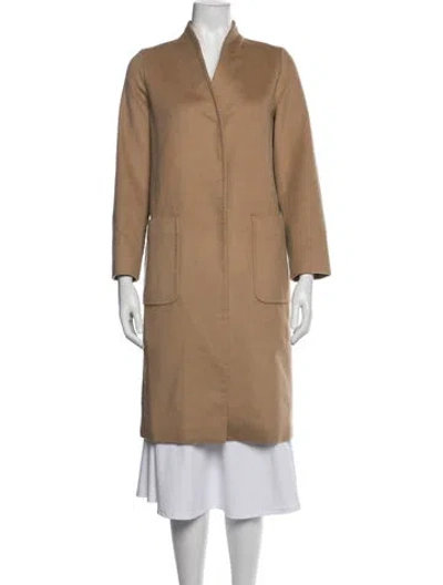 Pre-owned Weekend Max Mara Virgin Wool Coat In Brown