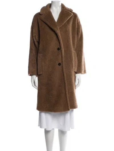 Pre-owned Weekend Max Mara Virgin Wool Coat In Brown