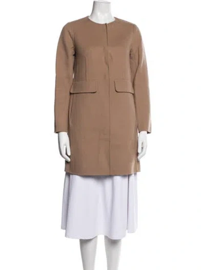 Pre-owned Weekend Max Mara Virgin Wool Coat In Brown