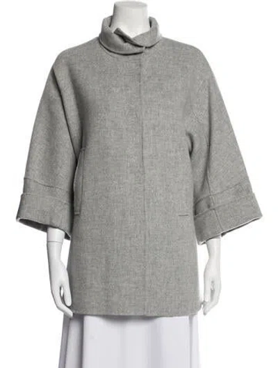 Pre-owned Weekend Max Mara Virgin Wool Coat In Grey
