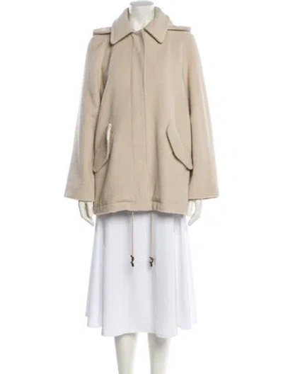 Pre-owned Weekend Max Mara Virgin Wool Coat In Neutral