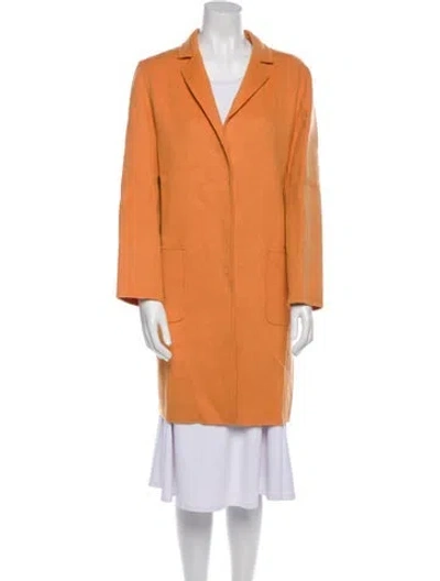 Pre-owned Weekend Max Mara Virgin Wool Coat In Orange