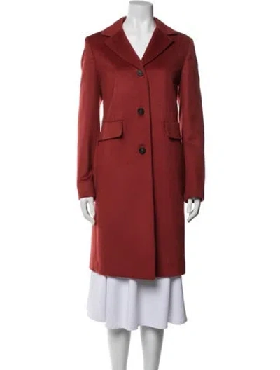 Pre-owned Weekend Max Mara Virgin Wool Coat In Red