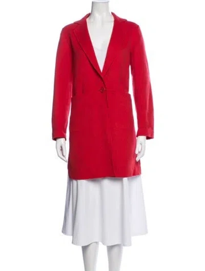 Pre-owned Weekend Max Mara Virgin Wool Coat In Red