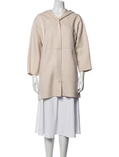 Pre-owned Weekend Max Mara Virgin Wool Coat In White