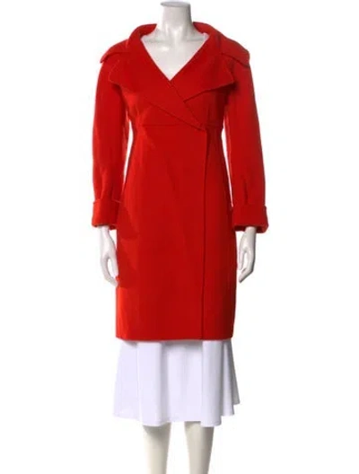 Pre-owned Weekend Max Mara Virgin Wool Cowl Neck Sweater In Orange