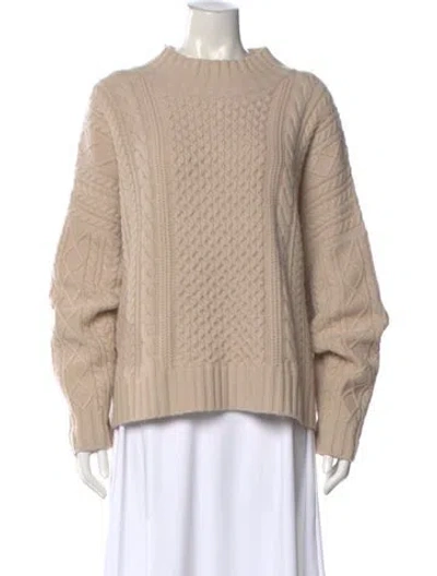 Pre-owned Weekend Max Mara Virgin Wool Crew Neck Sweater In Neutral