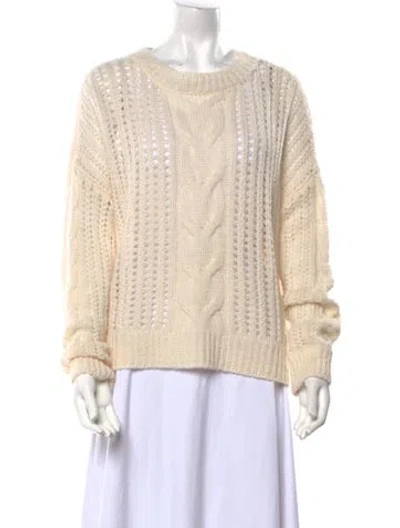 Pre-owned Weekend Max Mara Virgin Wool Crew Neck Sweater In Neutral