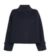 Weekend Max Mara Omens Navy Carella Raglan-sleeves Wool Coat In Blue
