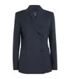 Weekend Max Mara Virgin Wool Double-breasted Blazer In Navy