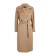 Weekend Max Mara Max Mara Weekend Brown Pure Wool Coat With Belt In Neutral