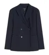 Weekend Max Mara Tailored Double Breasted Jacket Buttoned Cuffs In Blue