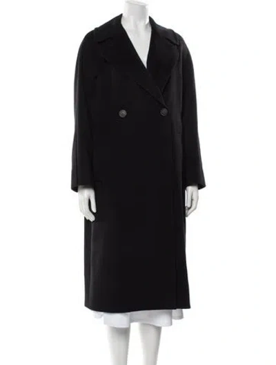 Pre-owned Weekend Max Mara Virgin Wool Faux Fur Coat W/ Tags In Black