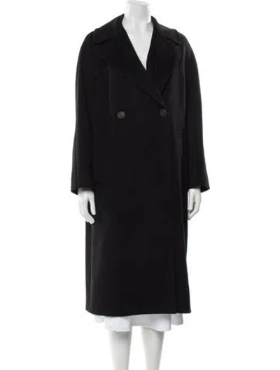 Pre-owned Weekend Max Mara Virgin Wool Faux Fur Coat W/ Tags In Black