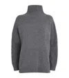 Weekend Max Mara Virgin Wool High-neck Sweater In Gray