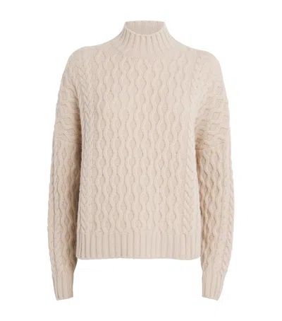 Weekend Max Mara Virgin Wool High-neck Sweater In Neutral