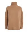 Weekend Max Mara Virgin Wool High-neck Sweater In Brown