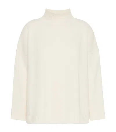 Weekend Max Mara Virgin Wool High-neck Sweater In Ivory