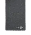 Weekend Max Mara Virgin Wool Initial Scarf In Grey