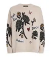 Weekend Max Mara Virgin Wool Intarsia Sweater In Neutral
