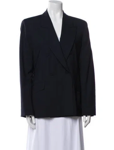 Pre-owned Weekend Max Mara Virgin Wool Jacket In Blue