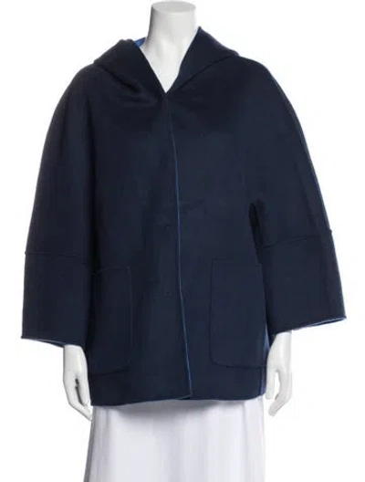 Pre-owned Weekend Max Mara Virgin Wool Jacket In Blue