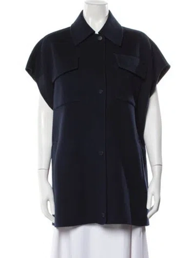 Pre-owned Weekend Max Mara Virgin Wool Jacket In Blue