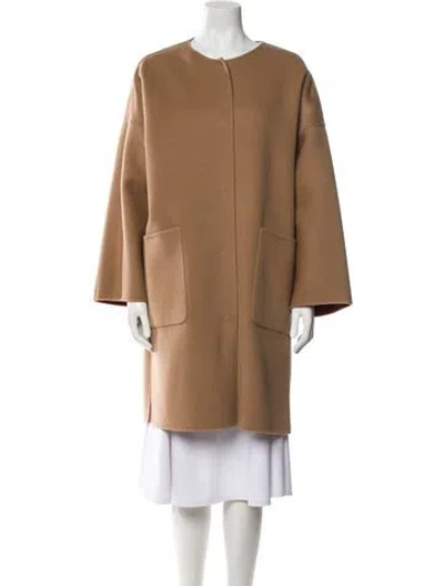 Pre-owned Weekend Max Mara Virgin Wool Jacket In Brown