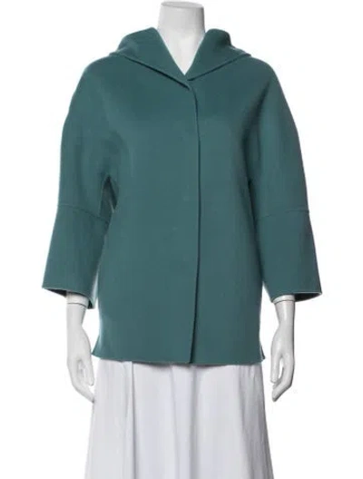Pre-owned Weekend Max Mara Virgin Wool Jacket In Green